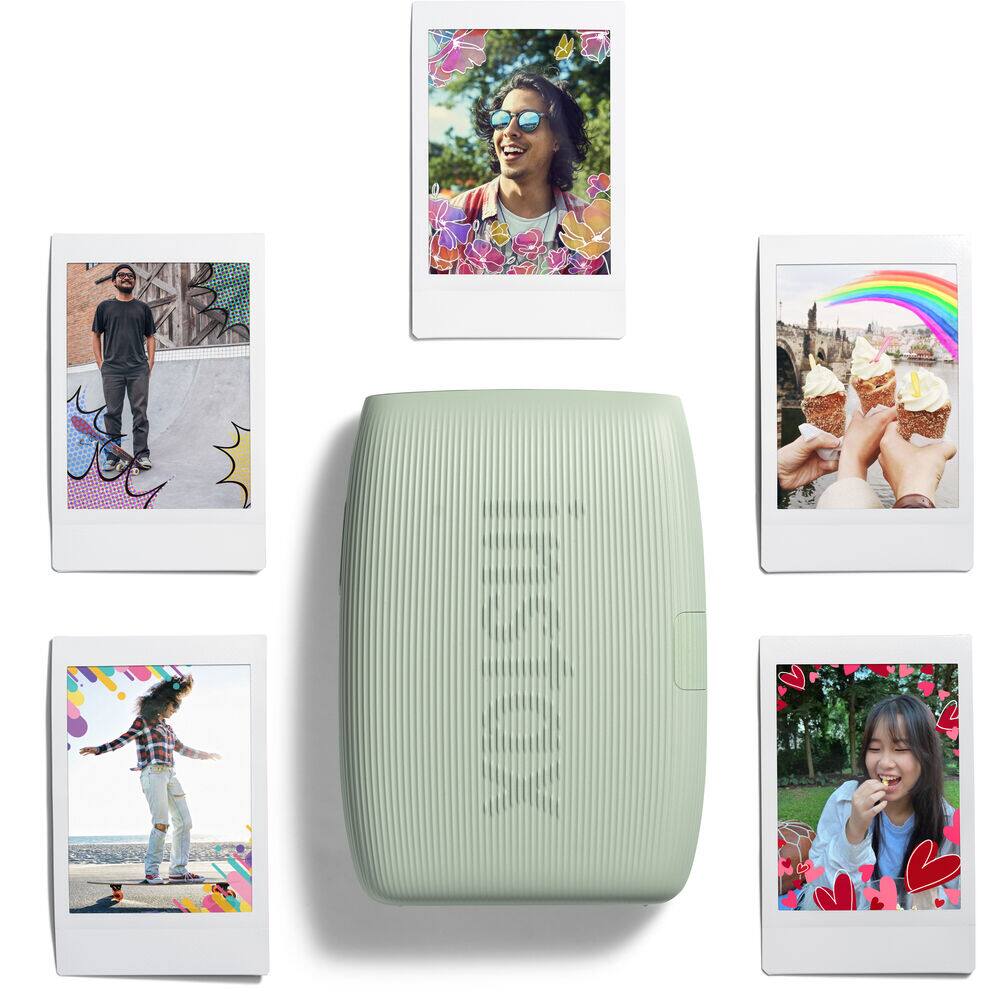 Alt View 6. Fujifilm - FUJIFILM INSTAX MINI LINK 3 Smartphone Printer (Sage Green) + 40 Instant Film - Sage Green.
