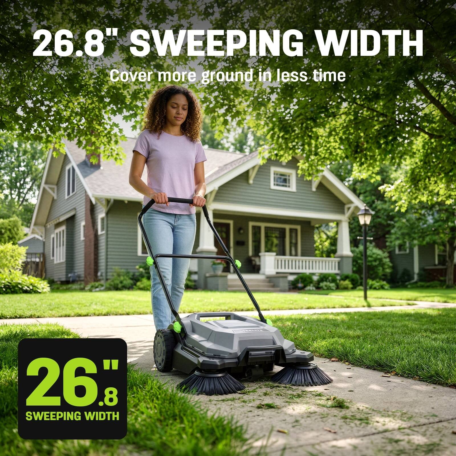 26.8" SWEEPING WIDTH  
Cover more ground in less time