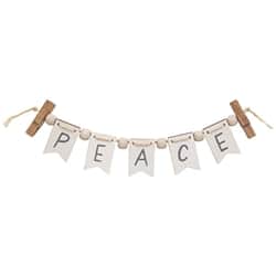 BreeBe - Peace Mini Clip Banner - White, Black