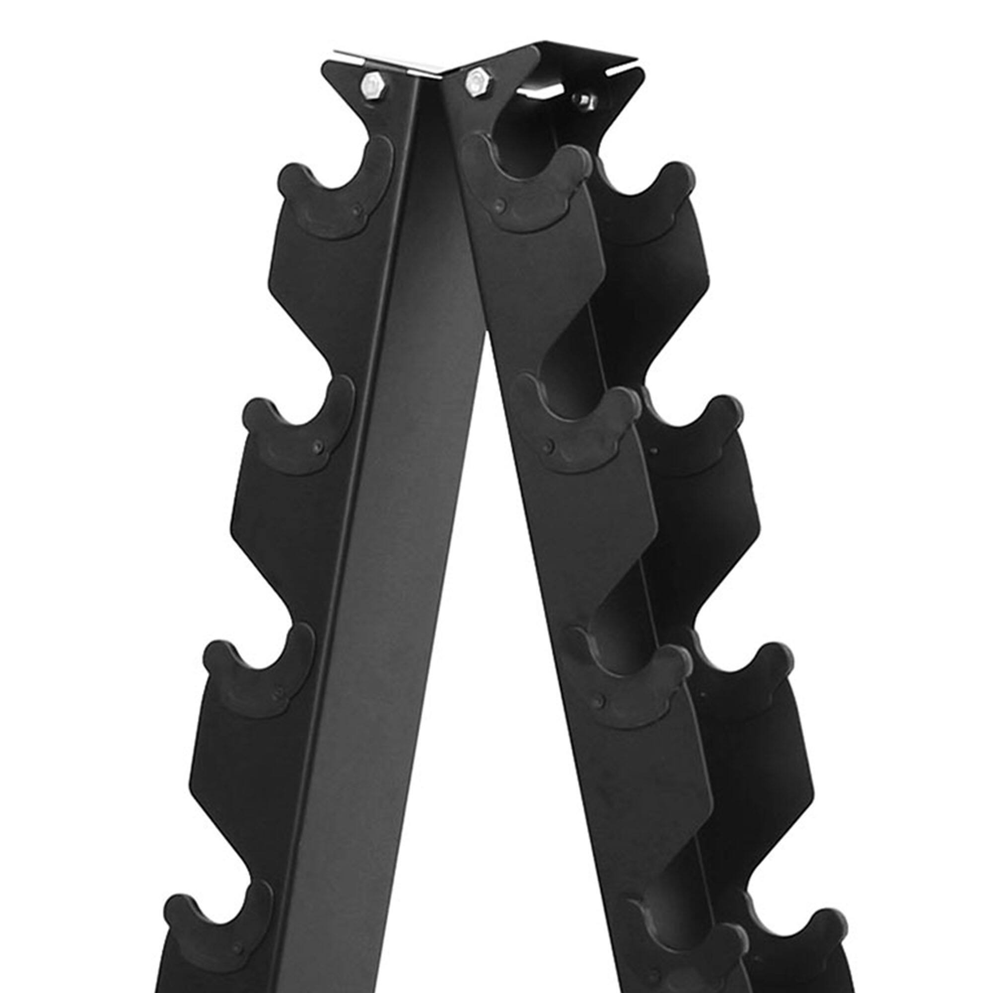 Alt View 8. BalanceFrom Fitness - BalanceFrom Signature Alloy Steel Rubber Encased Hex Dumbbell Set, Black - Black.