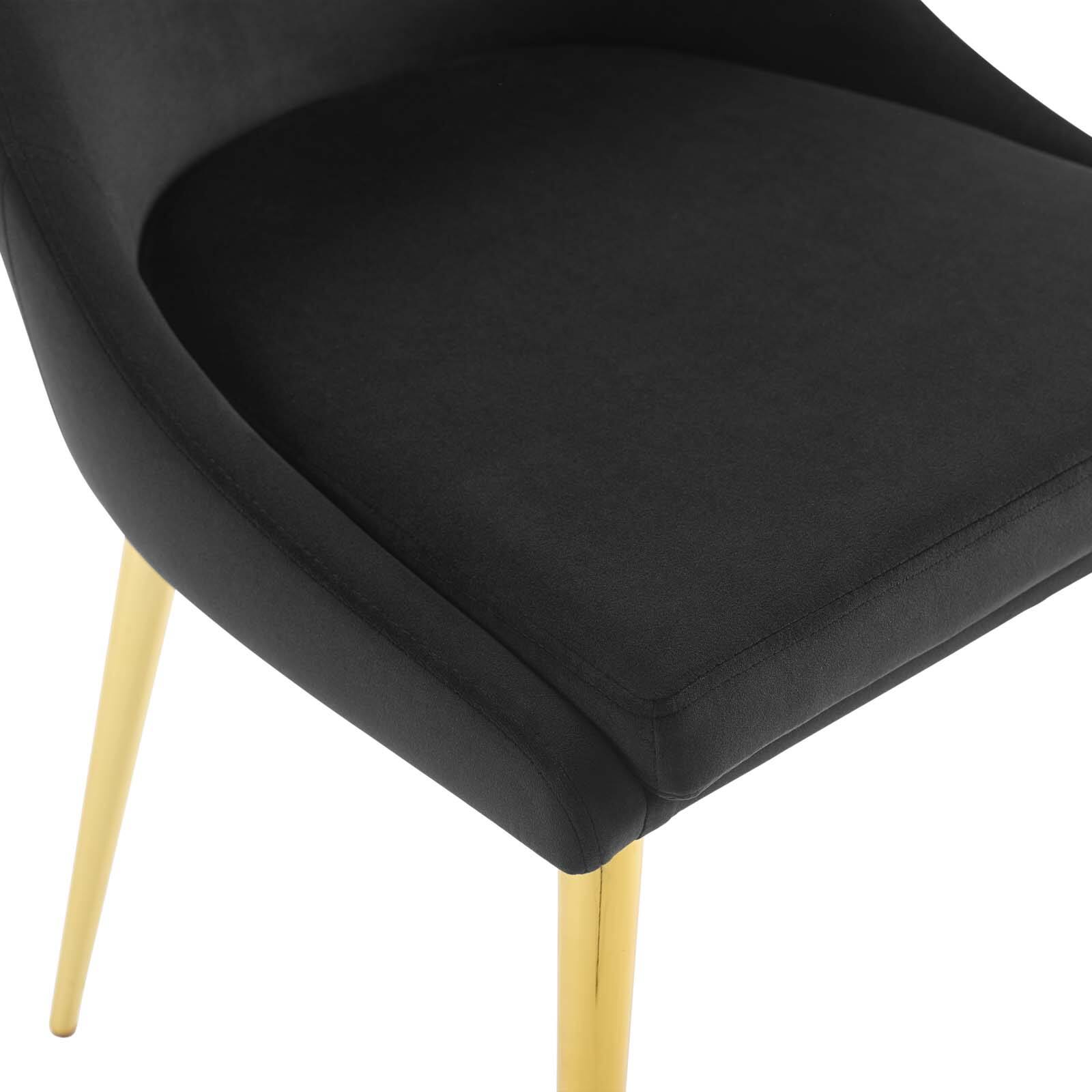 Alt View 5. Modway - Viscount Modern Accent Performance Velvet Dining Chair by Modway - Black.