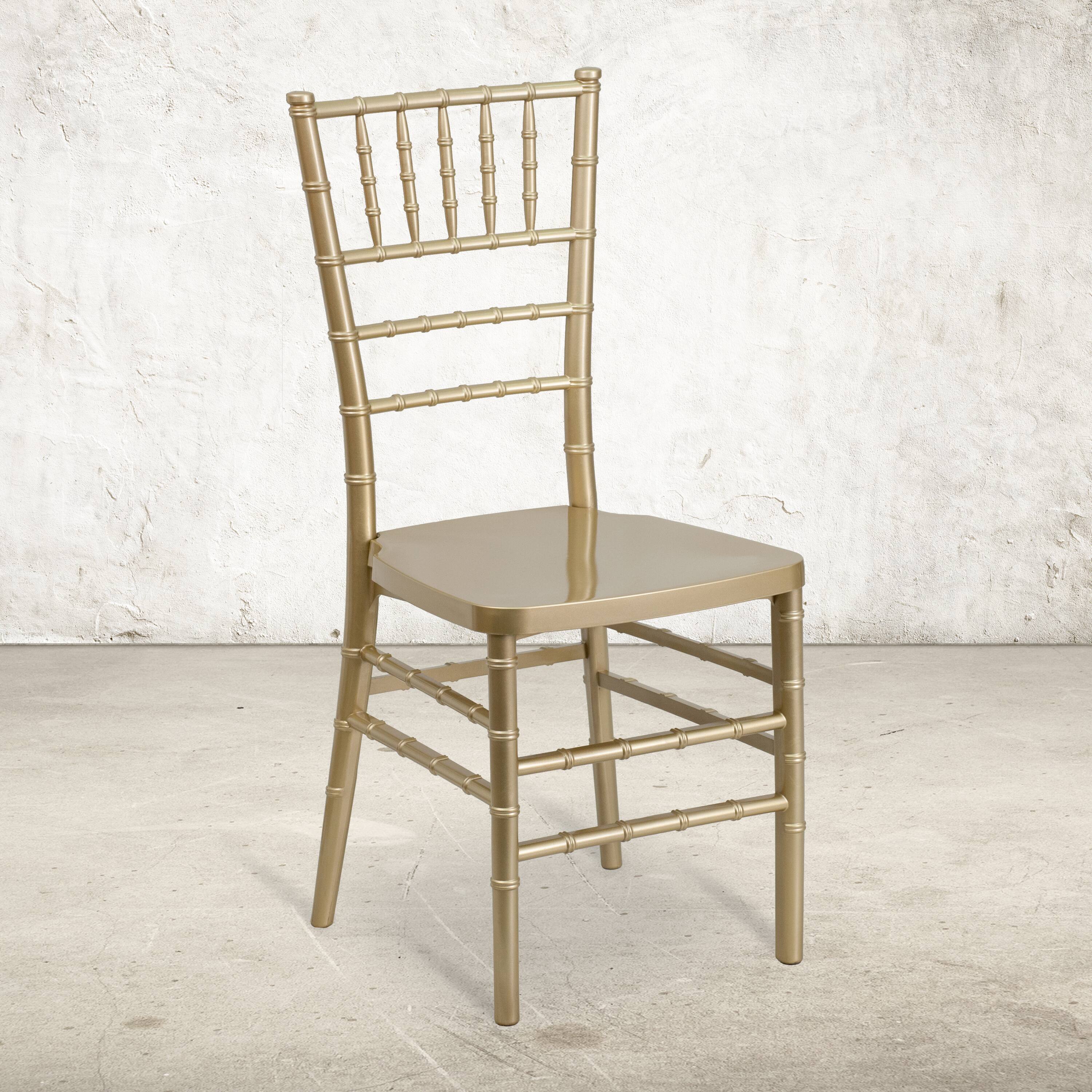 Alt View 1. Emma + Oliver - Wedding & Event Resin Stacking Chiavari Dining Chair - Gold.