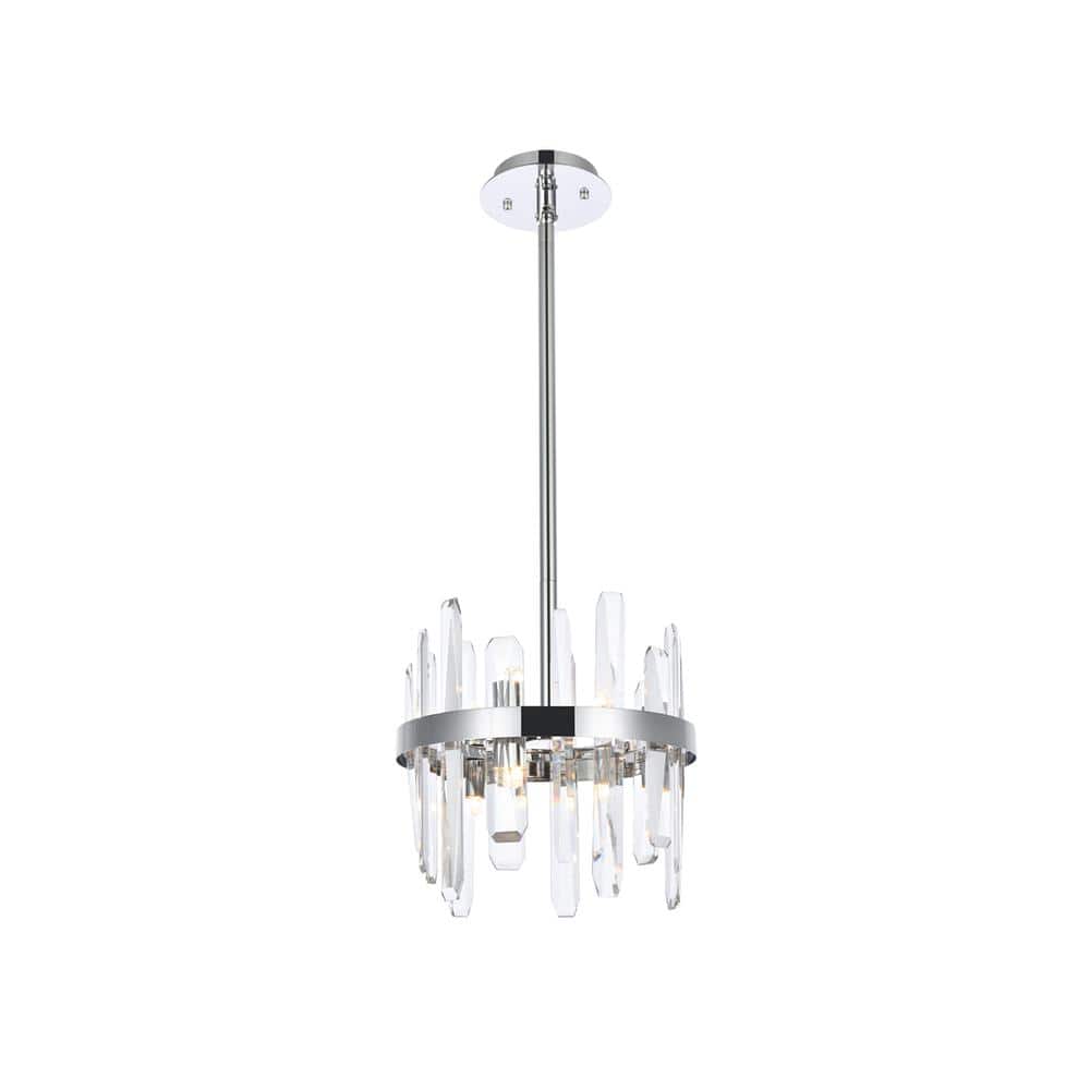 Elegant Lighting - Serena 12 inch crystal round pendant in - Chrome price history on PriceWatchPro