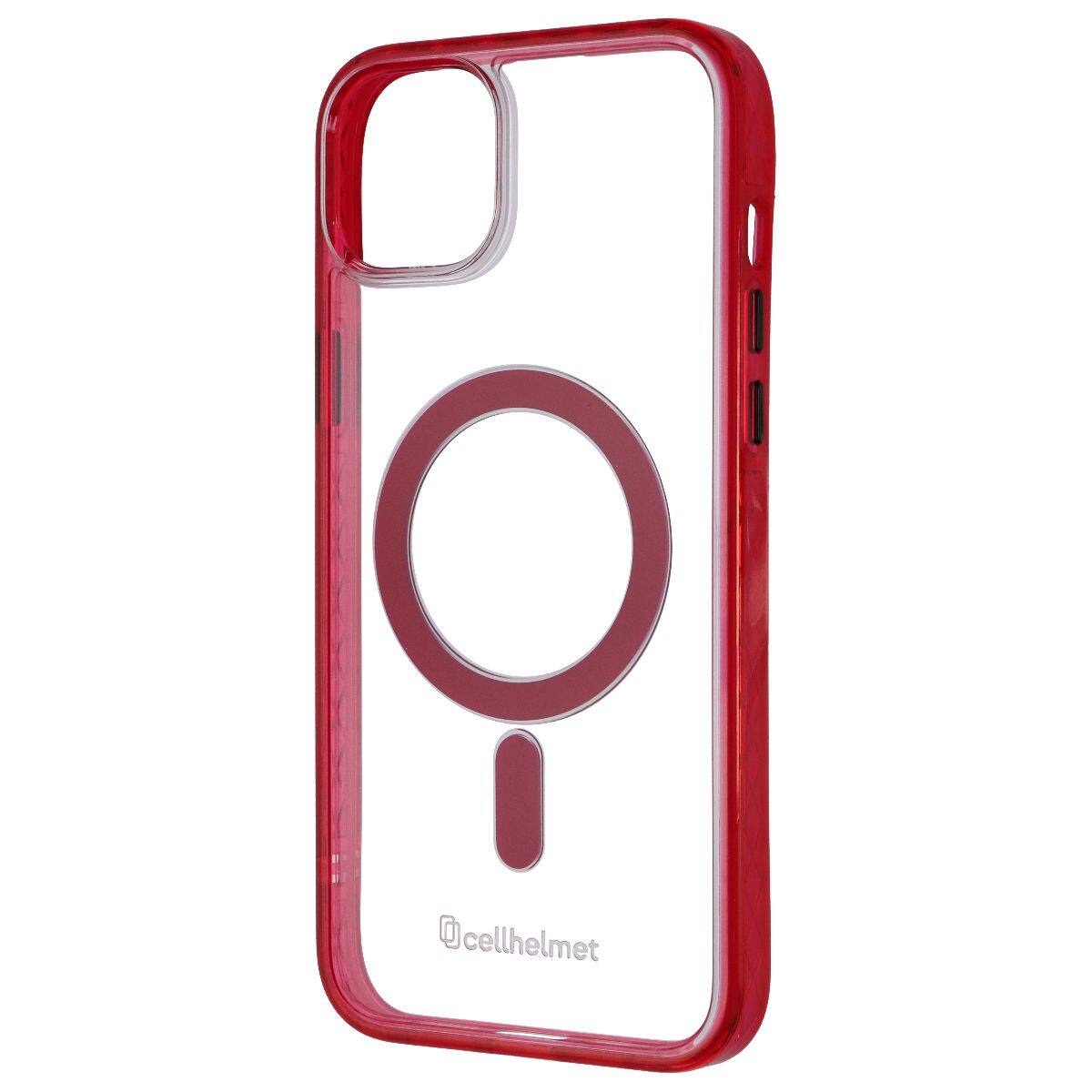 Cellhelmet - Magnitude MagSafe Case for Apple iPhone 14 Plus - Clear/ - Red