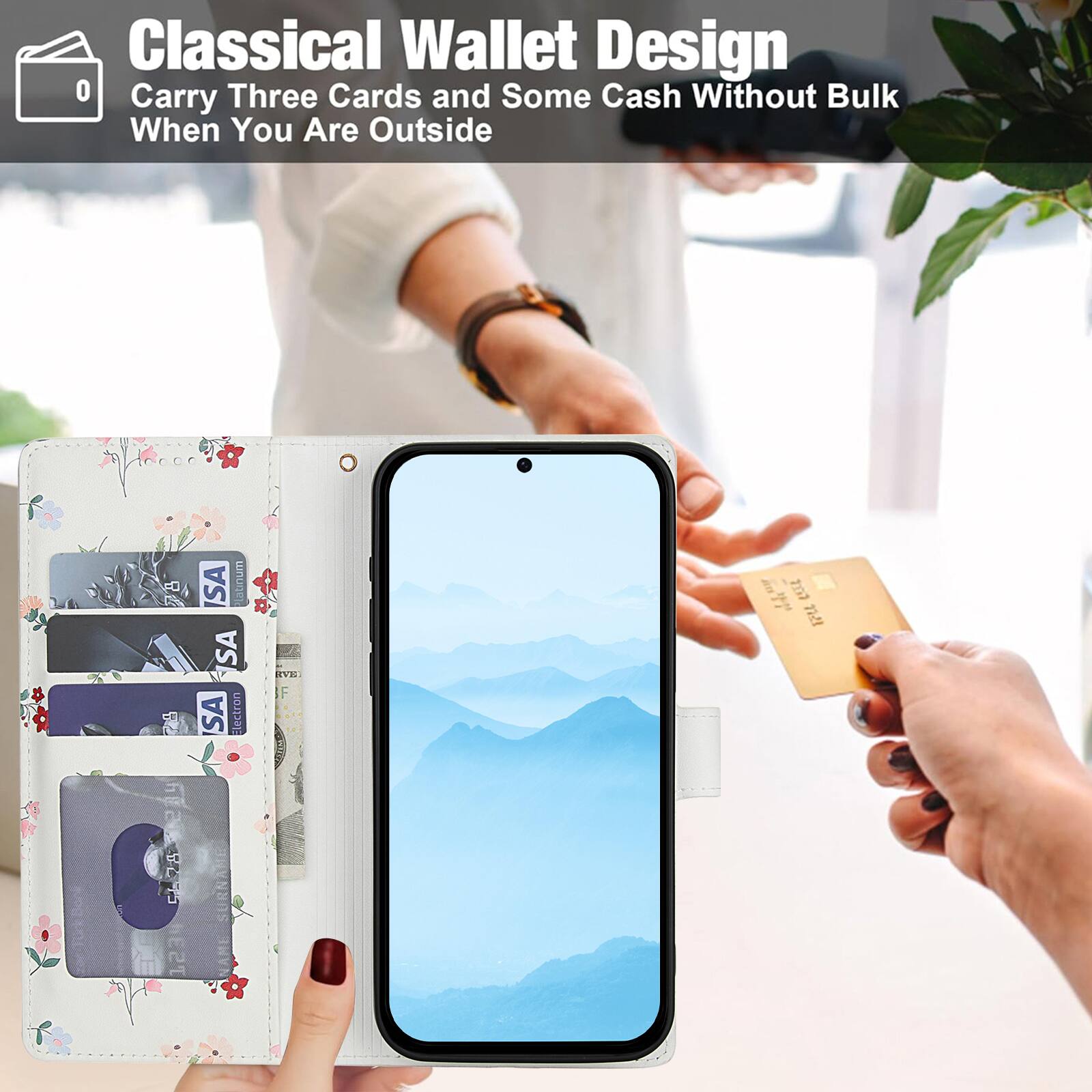 Classical Wallet Design  
Carry Three Cards and Some Cash Without Bulk When You Are Outside