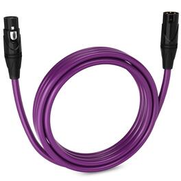 Lyxpro - 10 ft Balanced XLR Cable, Male to Female, 3 Pin Microphone Cable - Purple