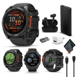 Garmin - fenix 8 – 51 mm, AMOLED, Slate Gray with Black Silicone Band - Black - (2024)