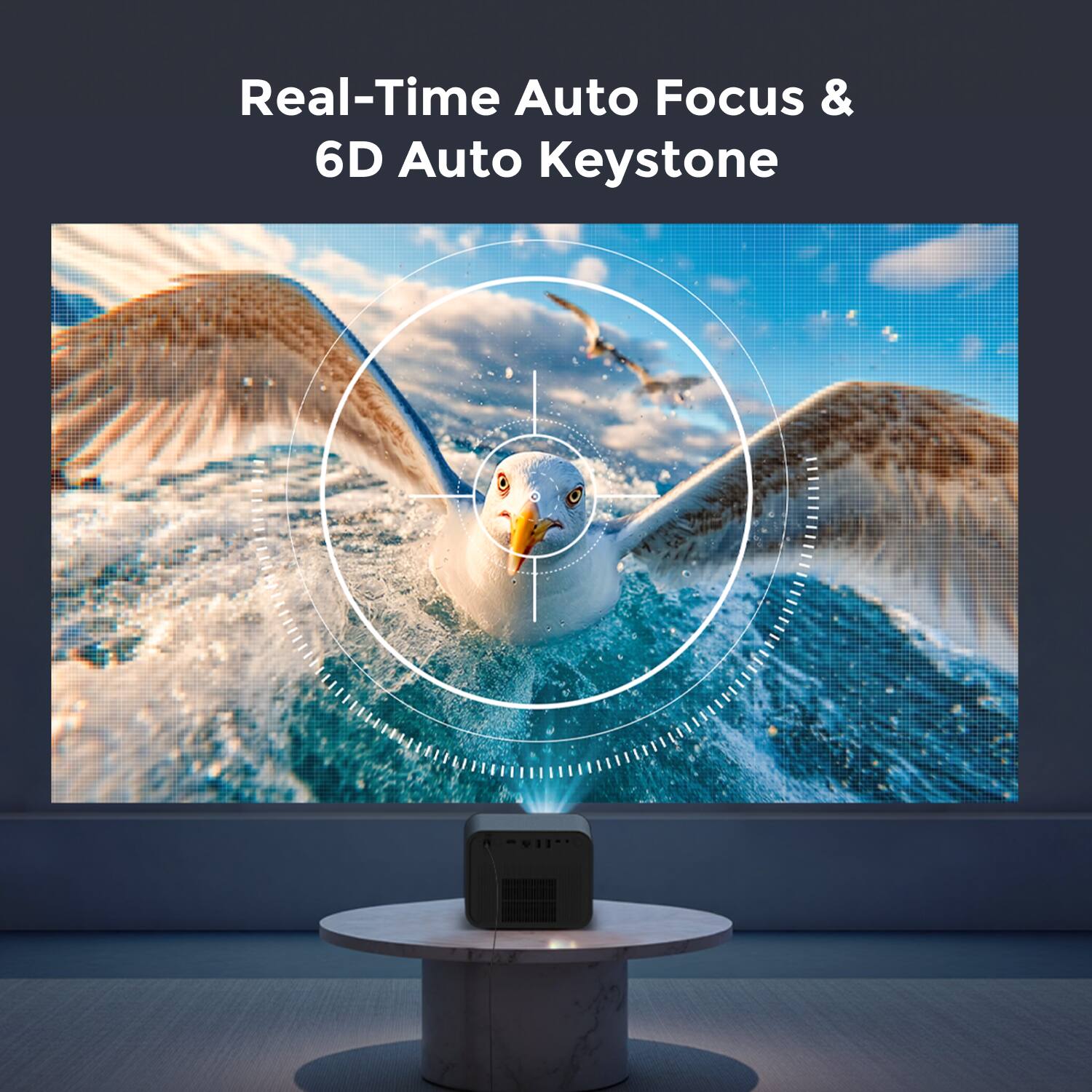 Real-Time Auto Focus & 6D Auto Keystone