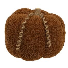 BreeBe - *Burnt Plush Pumpkin w/Jute Vines 7.25"H - Orange