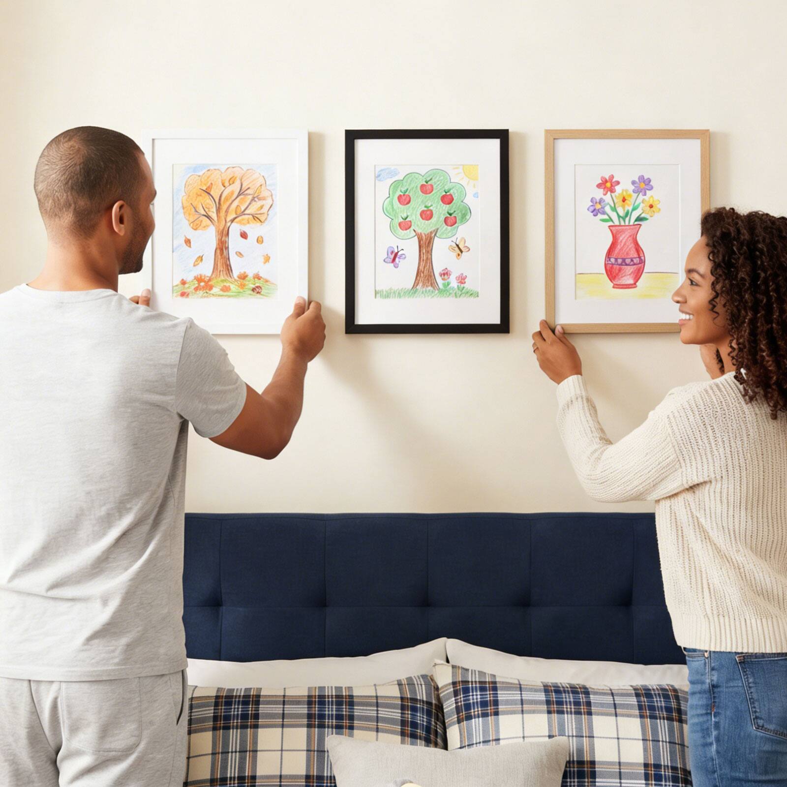 Alt View 6. Unique Bargains - Art Frames, 8.5x11" Front Opening Picture Display Frame Changeable Artwork Storage Holds 50 Drawings - Black.