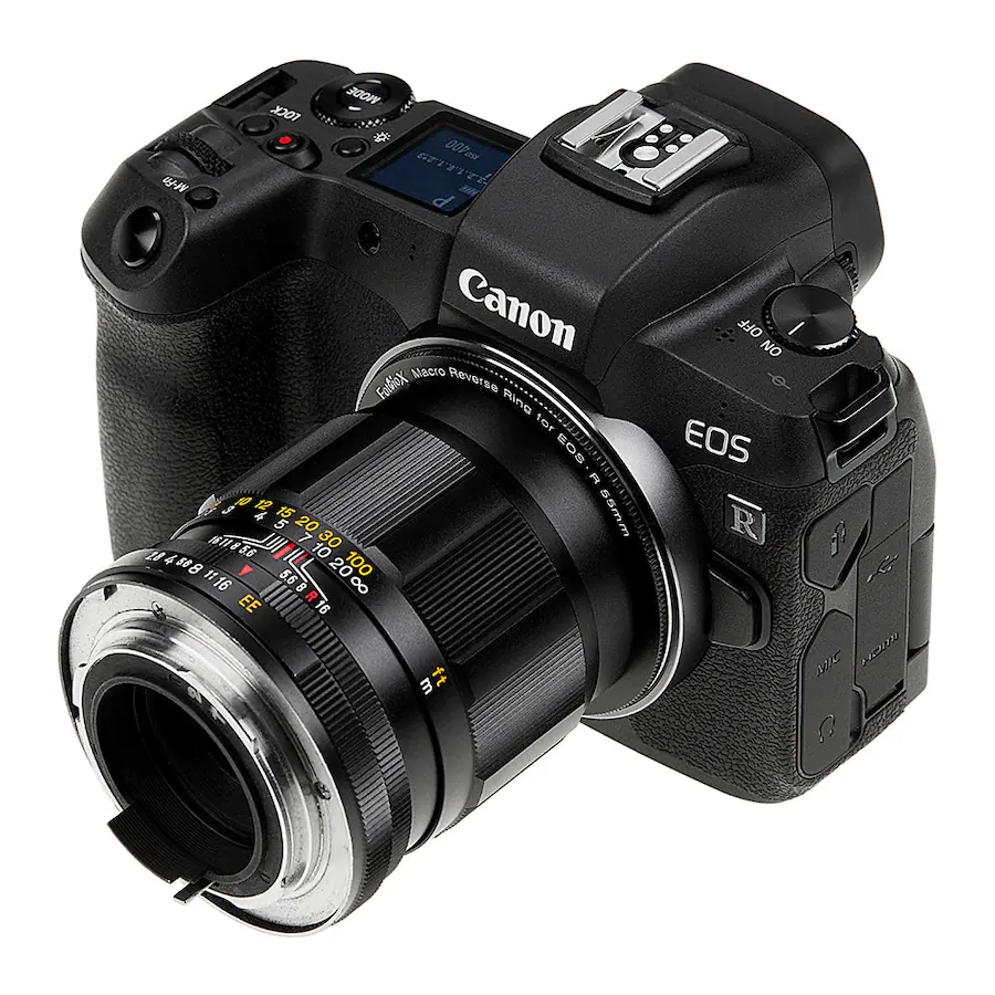 Canon Reverse Display Fotodiox 77mm Macro Reverse Ring for Canon RF Cameras Reverse Filter ...