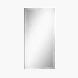 Boyel Living - 72 in W x 36 in L Silver Rectangular Slanted Edge Aluminum Framed Wall Bathroom Vanity Mirror