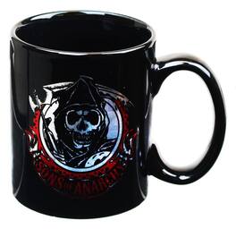 Just Funky - Sons of Anarchy SAMCRO Grim Reaper Logo 20oz Coffee Mug - Black