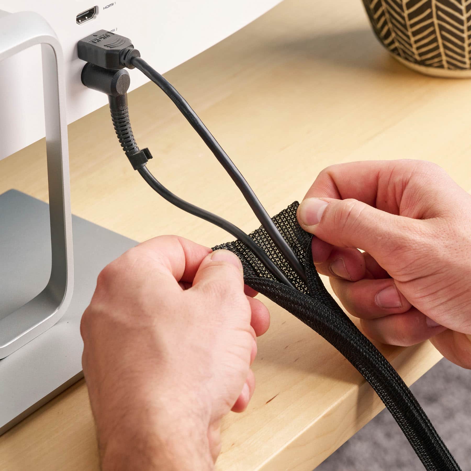 Alt View 11. Wrap-It Storage - Mesh Cable Sleeve - Black.