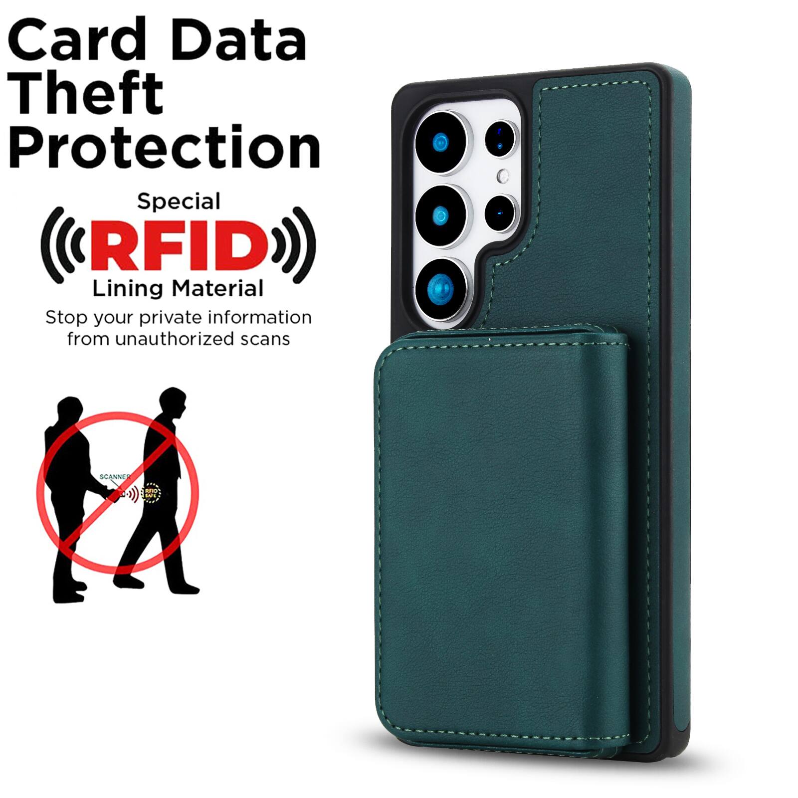 Card Data Theft Protection  
Special RFID Lining Material  
Stop your private information from unauthorized scans