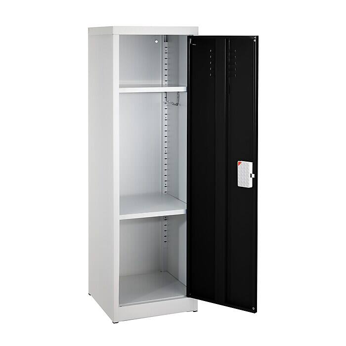 Back. AdirOffice - Storage Locker 629-Series 48" H 1-Tier Steel Locker with Digital Lock - Black.