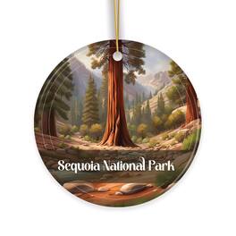 OrnamentallyYou - Sequoia National Park Retro Ornament California Tourist Attraction Souvenir and Gift - Multi-colored