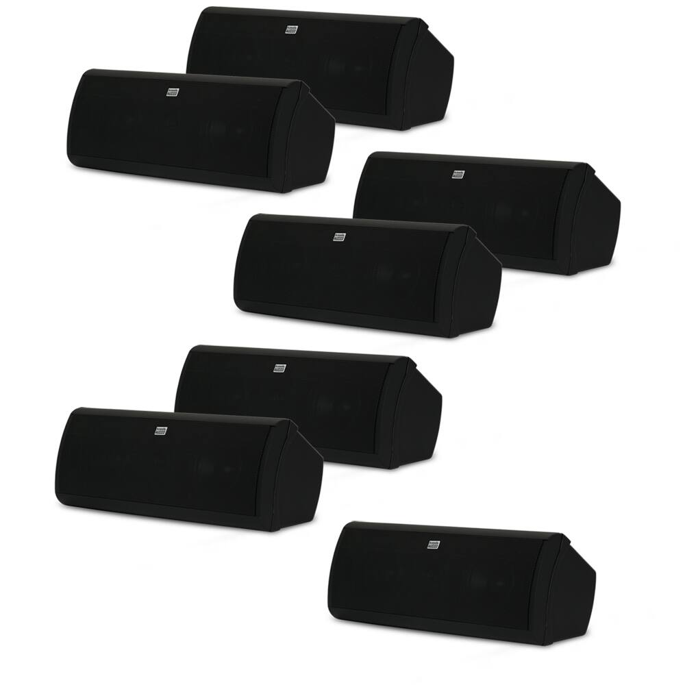 Front. Acoustic Audio by Goldwood - AA40CB Indoor 3 Way Speakers Bookshelf 7 Speaker Set AA40CB-7S - Black.