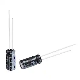Unique Bargains - 10uF 25V 5x11mm Electrolytic Capacitor, Radial Leads Aluminum, 50pcs, for Power Supplies/Audio/Lighting - Black