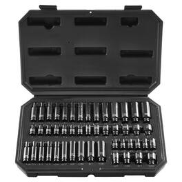 VEVOR - Drive Impact Socket Set 1/4" - 14 Piece Deep Socket Set Metric 4-15mm - 6 Point Cr-Mo Alloy Steel for Auto Repair - Black
