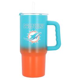 Logo Brands - Miami Dolphins 24oz. Ombre Stainless Steel Tumbler - Multicolor
