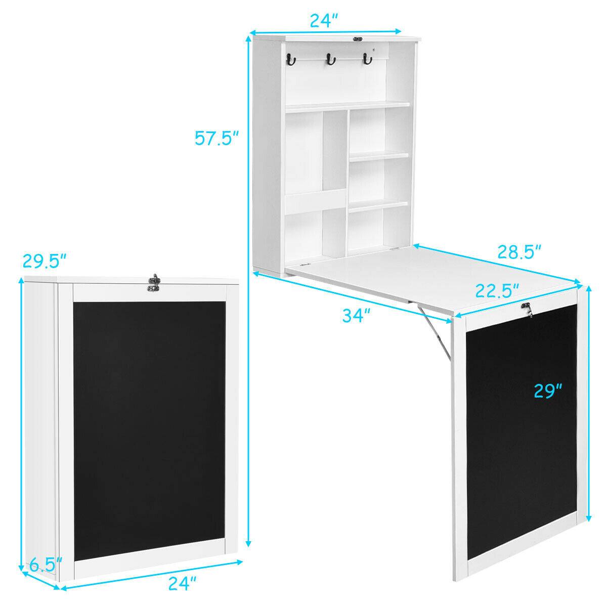 24", 24", 29.5", 57.5", 34", 28.5", 22.5", 29", 6.5"