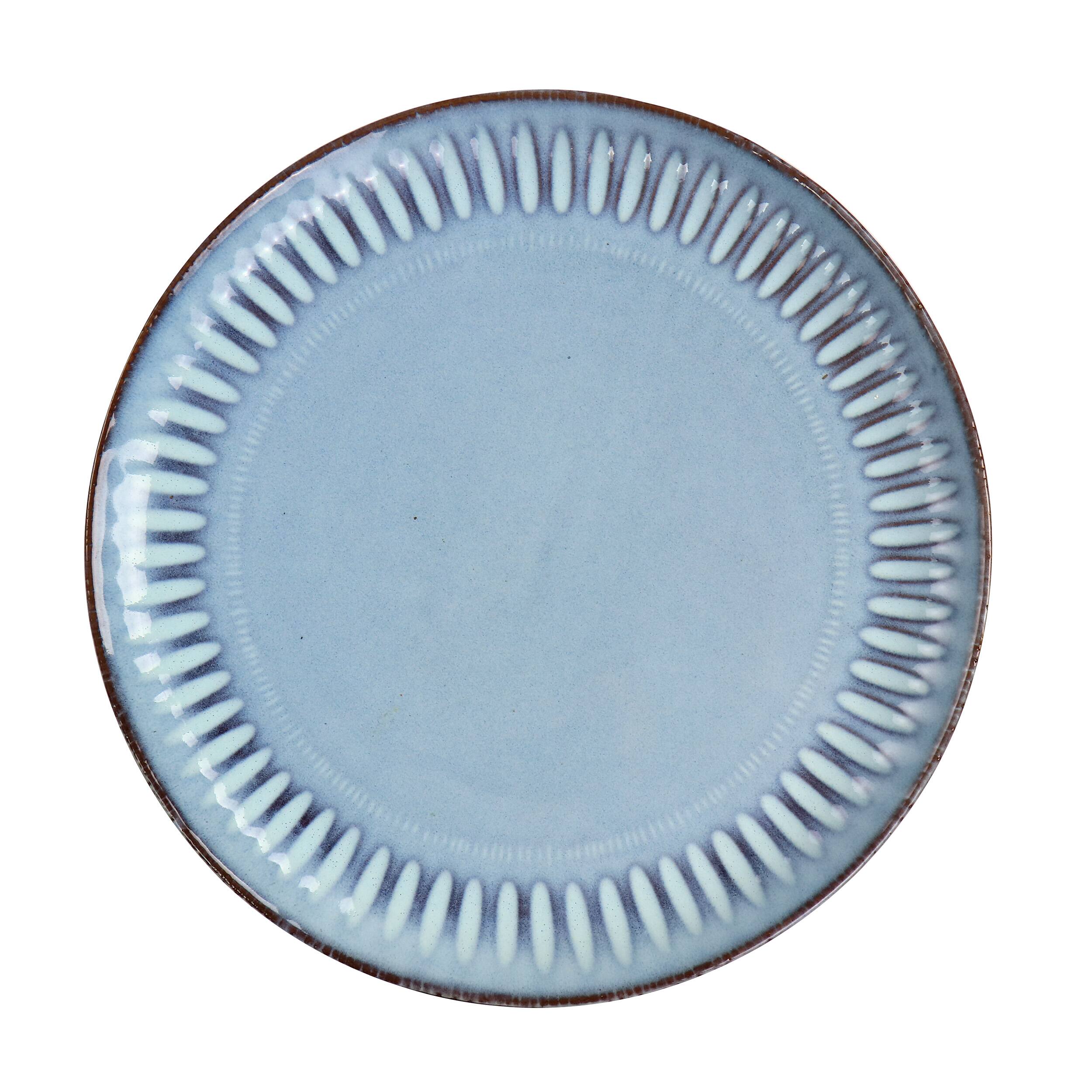 Alt View 7. Gibson - Gibson Elite Mendocino 16 Piece Stoneware Dinnerware Set in Blue - Blue.