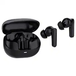 Pioneer - BUDS01 TWS Bluetooth In-Ear Earphones with Mics, On-Ear Controls, Charging Case, 30 Hr Play Time - Black