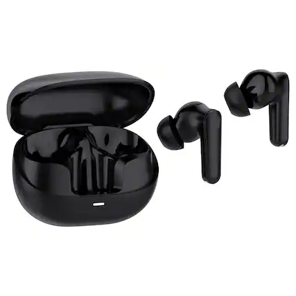 Front. Pioneer - BUDS01 TWS Bluetooth In-Ear Earphones with Mics, On-Ear Controls, Charging Case, 30 Hr Play Time - Black.
