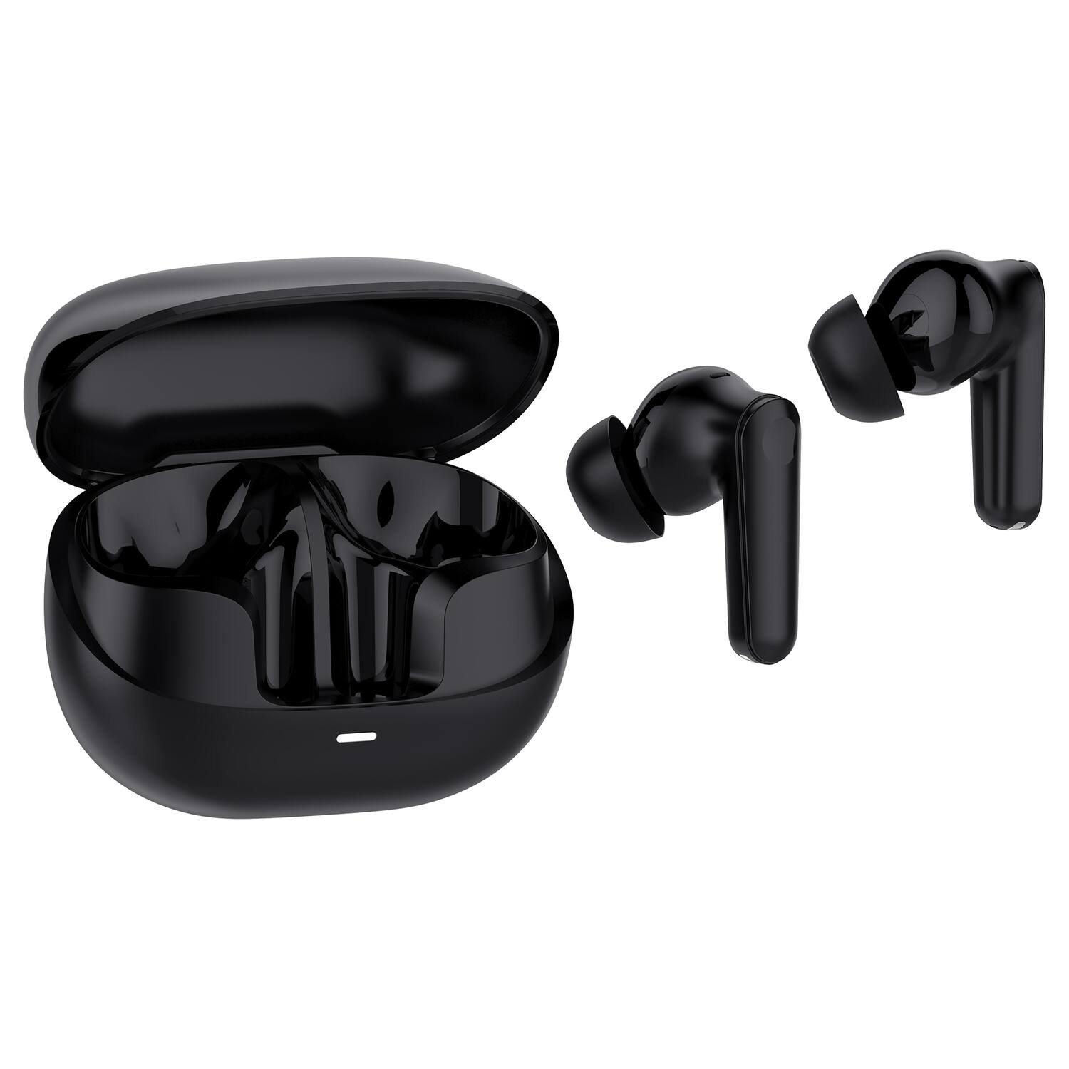 Front. Pioneer - BUDS01 TWS Bluetooth In-Ear Earphones with Mics, On-Ear Controls, Charging Case, 30 Hr Play Time - Black.