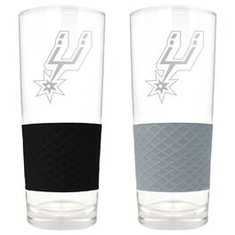 Great American Products - San Antonio Spurs 22oz. Logo Score Pint Glass Two-Piece Set - Multicolor