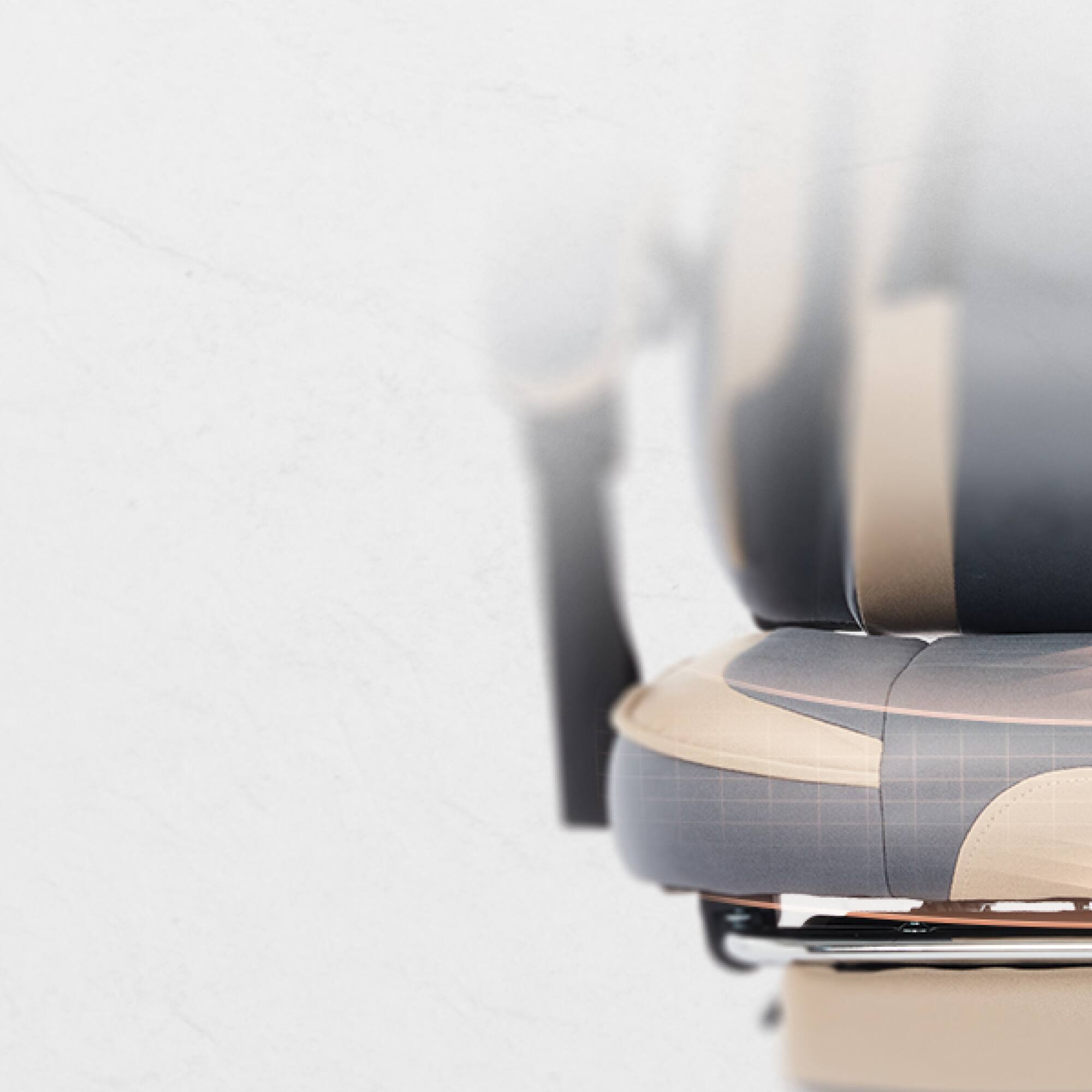 Alt View 4. GOODSILO - Ergonomic Gaming Chair with Adjustable Footrest and Massage Lumbar Support for Enhanced Comfort and Posture - Beige+Blue.