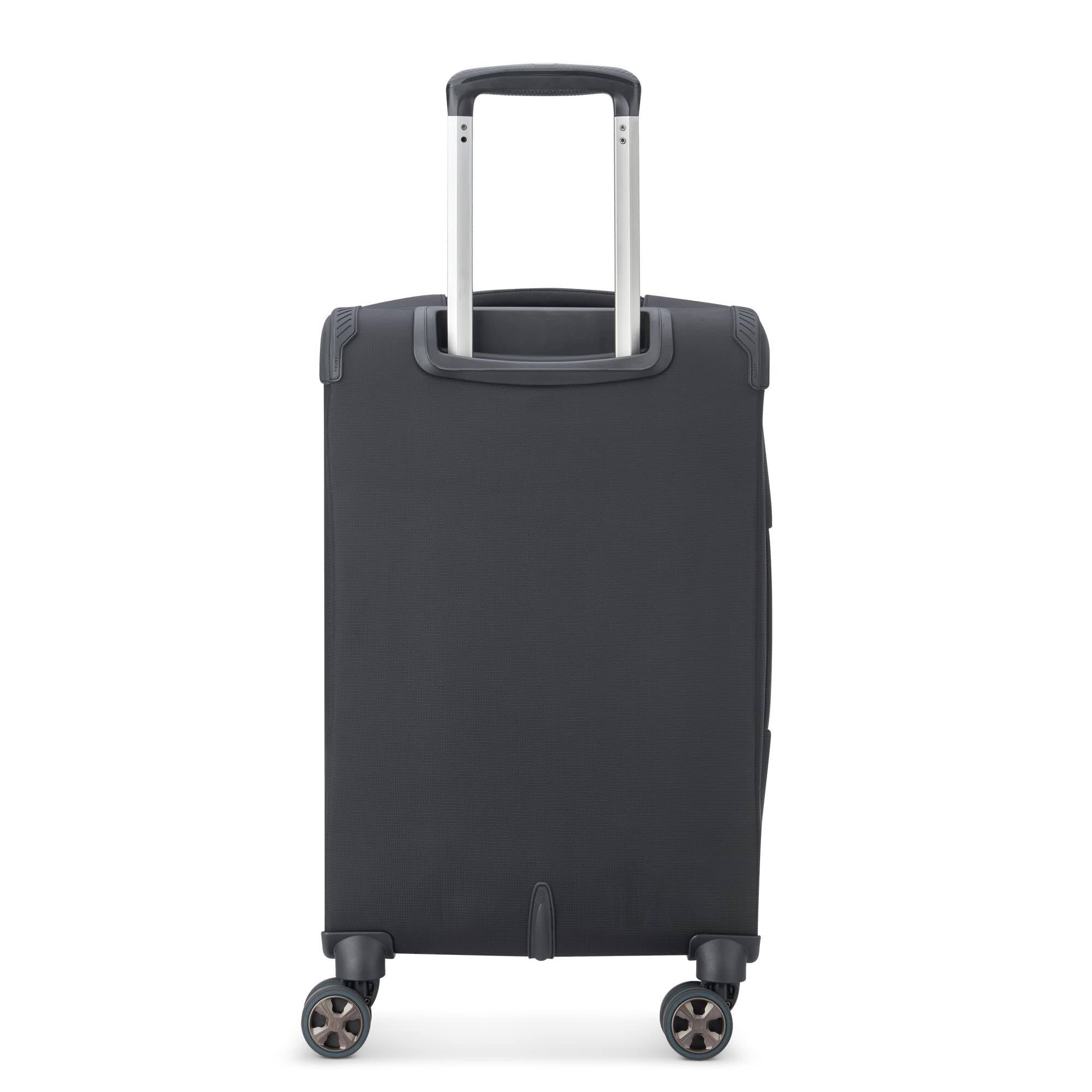 Back. Delsey - Delsey Helium DLX Expandable Spinner Carry-On Luggage - 21" Small - Black.
