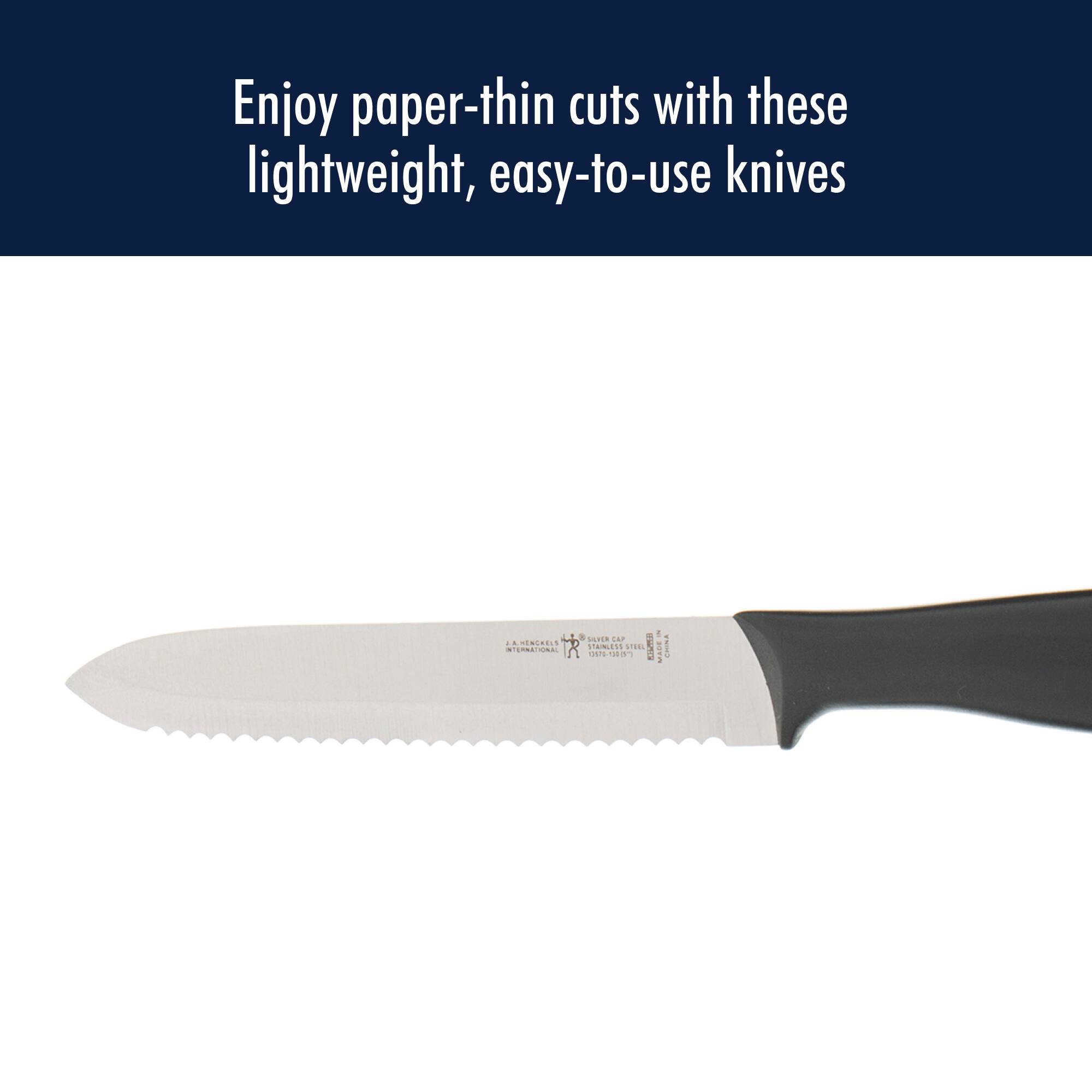 Enjoy paper-thin cuts with these lightweight, easy-to-use knives