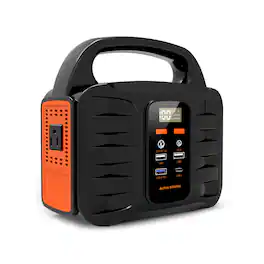Alpha Digital - Portable Power Station, 155Wh/42000mAh, Rechargeable Emergency Battery (155 Wh Capacity) - Black / Orange