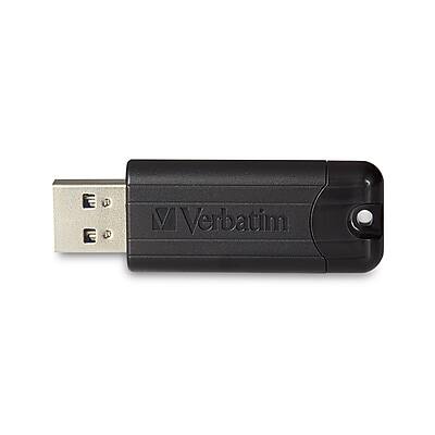 Alt View 5. Verbatim - PinStripe 32GB USB 3.2 Type-A Flash Drives, 10/Pack - Black.