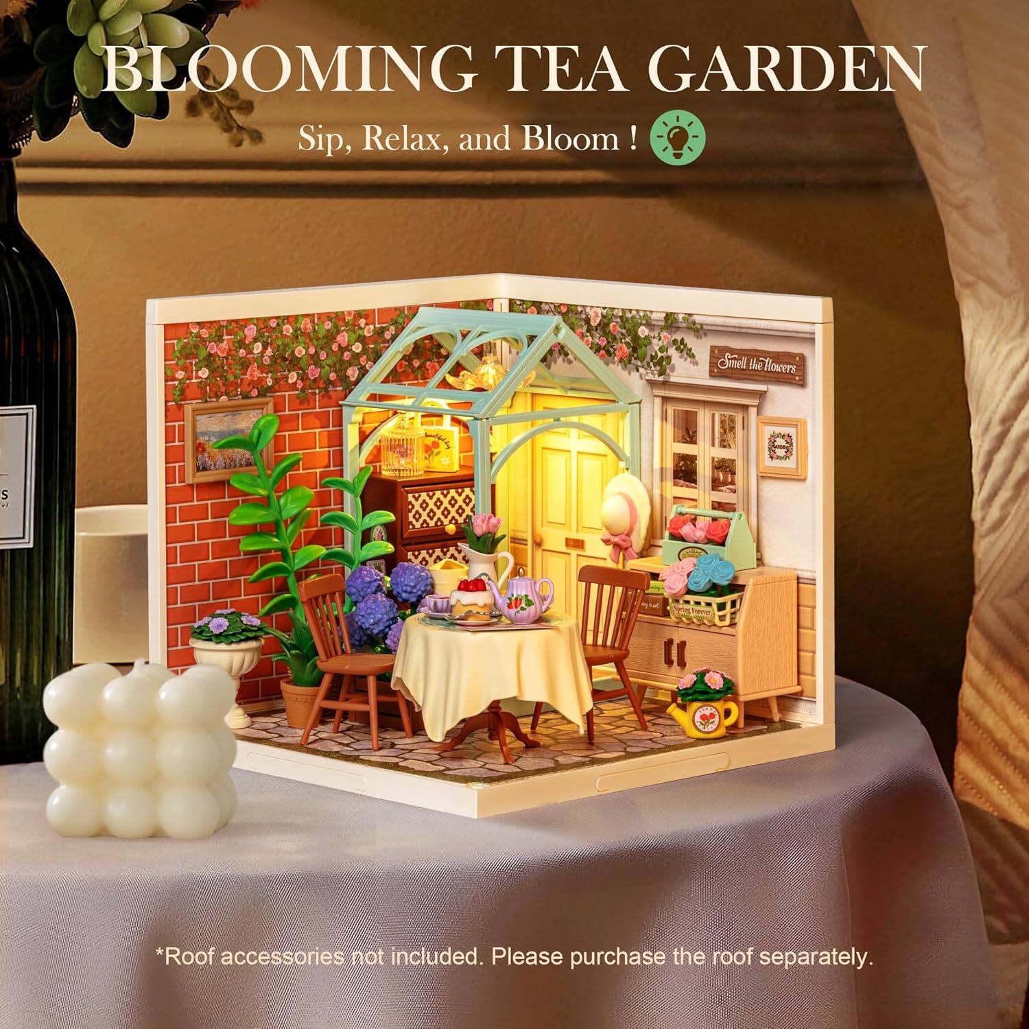 BLOOMING TEA GARDEN  
Sip, Relax, and Bloom!  

*Roof accessories not included. Please purchase the roof separately.