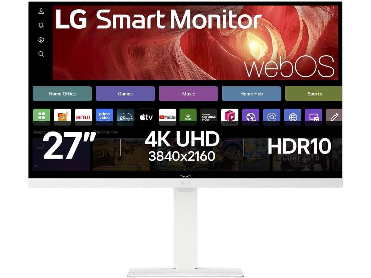 LG - 27 inch 4K UHD webOS Smart Monitor with USB Type-C PD 65W 27U730SA-W