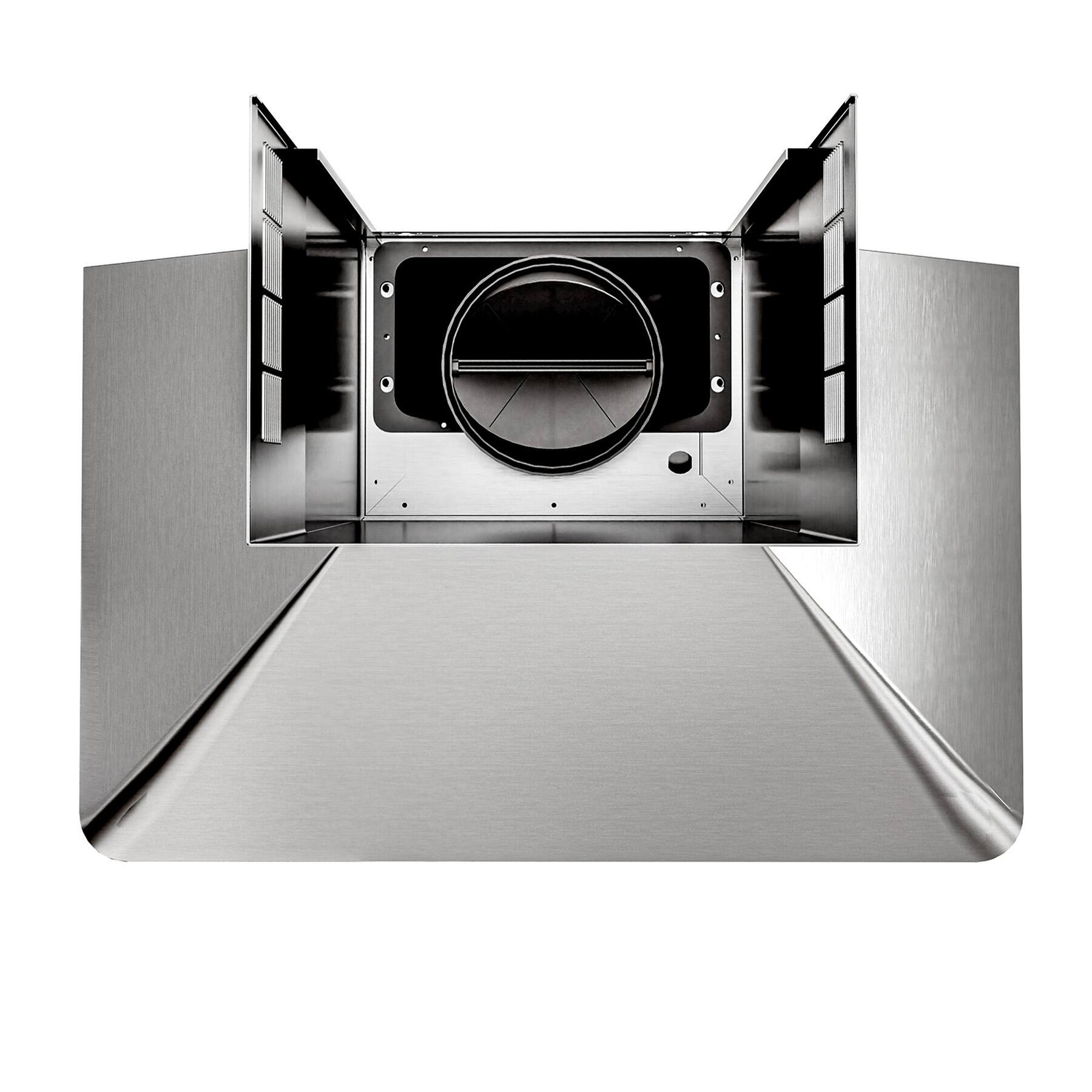Back. Onefly - 30 inches - Convertible - Wall Mount Range Hood - Stainless Steel.