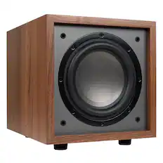Front. Dayton Audio - Dayton Audio CS800 8" 150W Powered Subwoofer Wood.