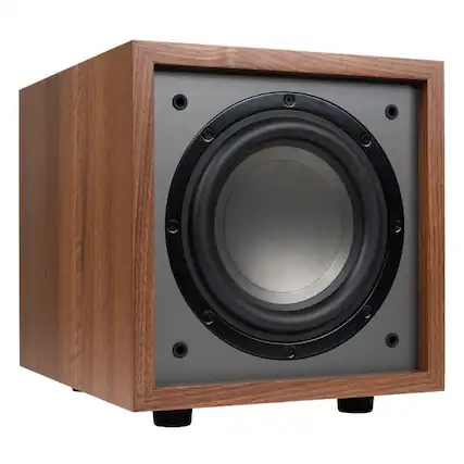Front. Dayton Audio - Dayton Audio CS800 8" 150W Powered Subwoofer Wood.