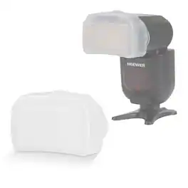 Neewer - Snap-On PC White Flash Diffuser for Square Head Speedlite, FA002