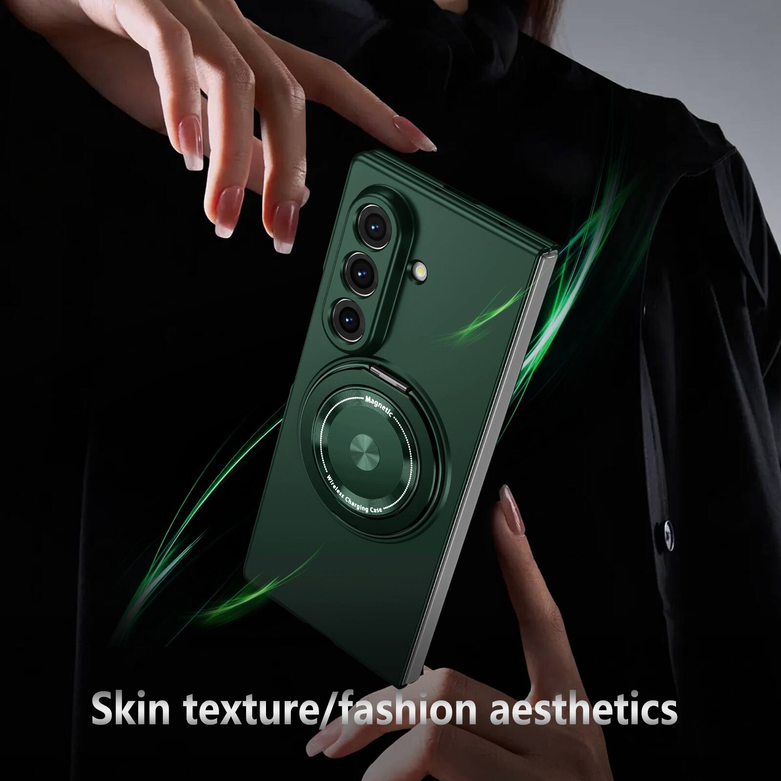 Magnetic Wireless 1 Chargies  
Skin texture/fashion aesthetics