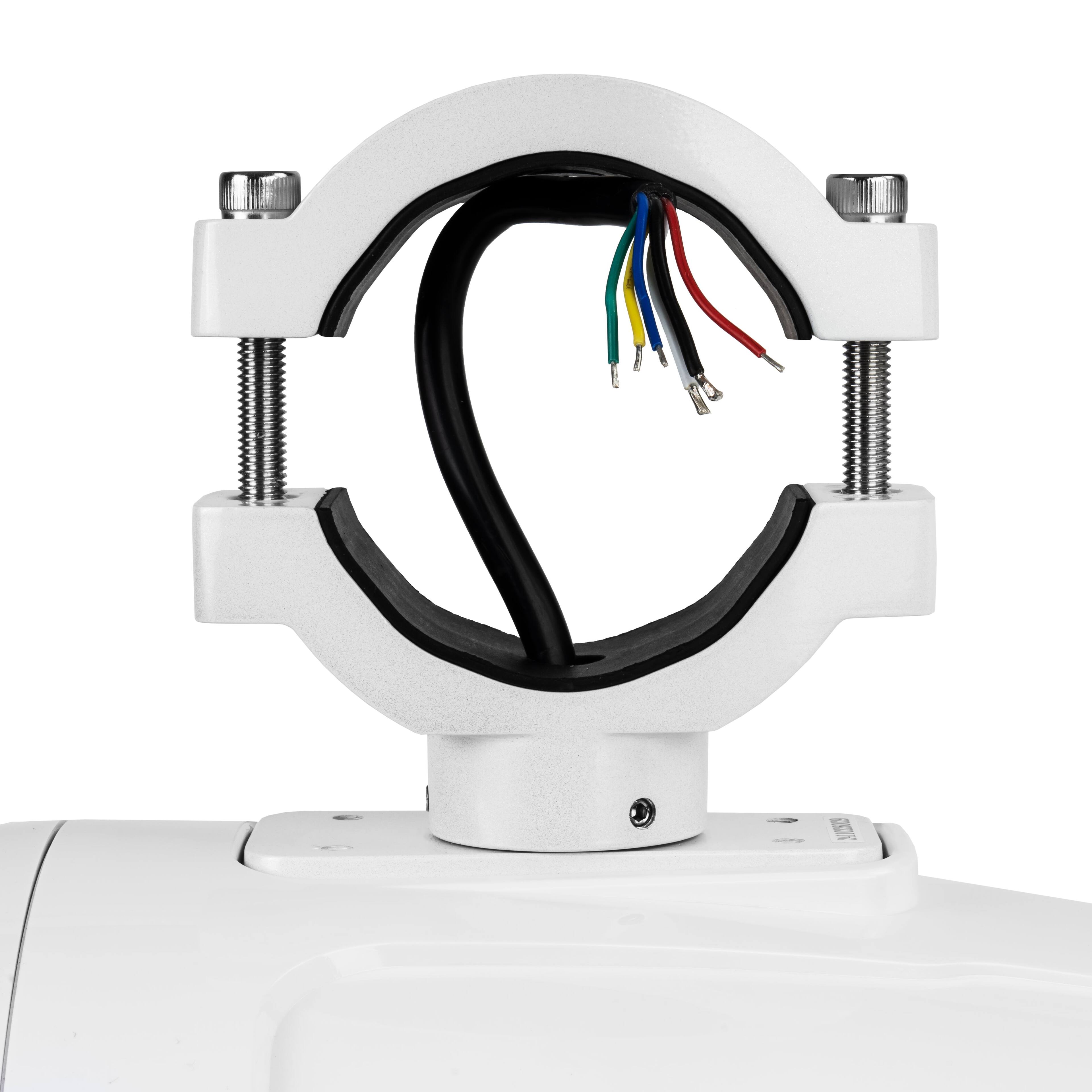 Alt View 5. NVX - MVTSP8W (Sold Individually) 125W RMS 8in V-Series 2-Way Marine Tower Speaker with LED Lighting and Swiveling Clamps.