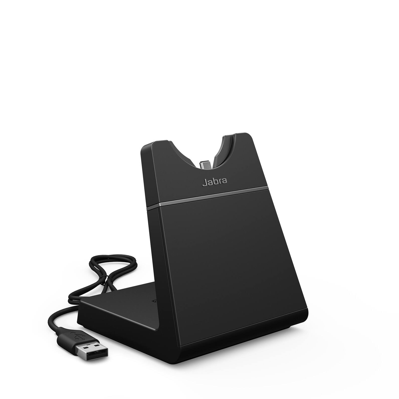Left. Jabra - engage 55 - usb-a uc mono with charging stand wireless headset / music - Black.