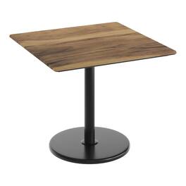 Emma + Oliver - PureShield Tabletop with Seam-Free Surface Innovation and Table Height Round Base - Natural/Black Base