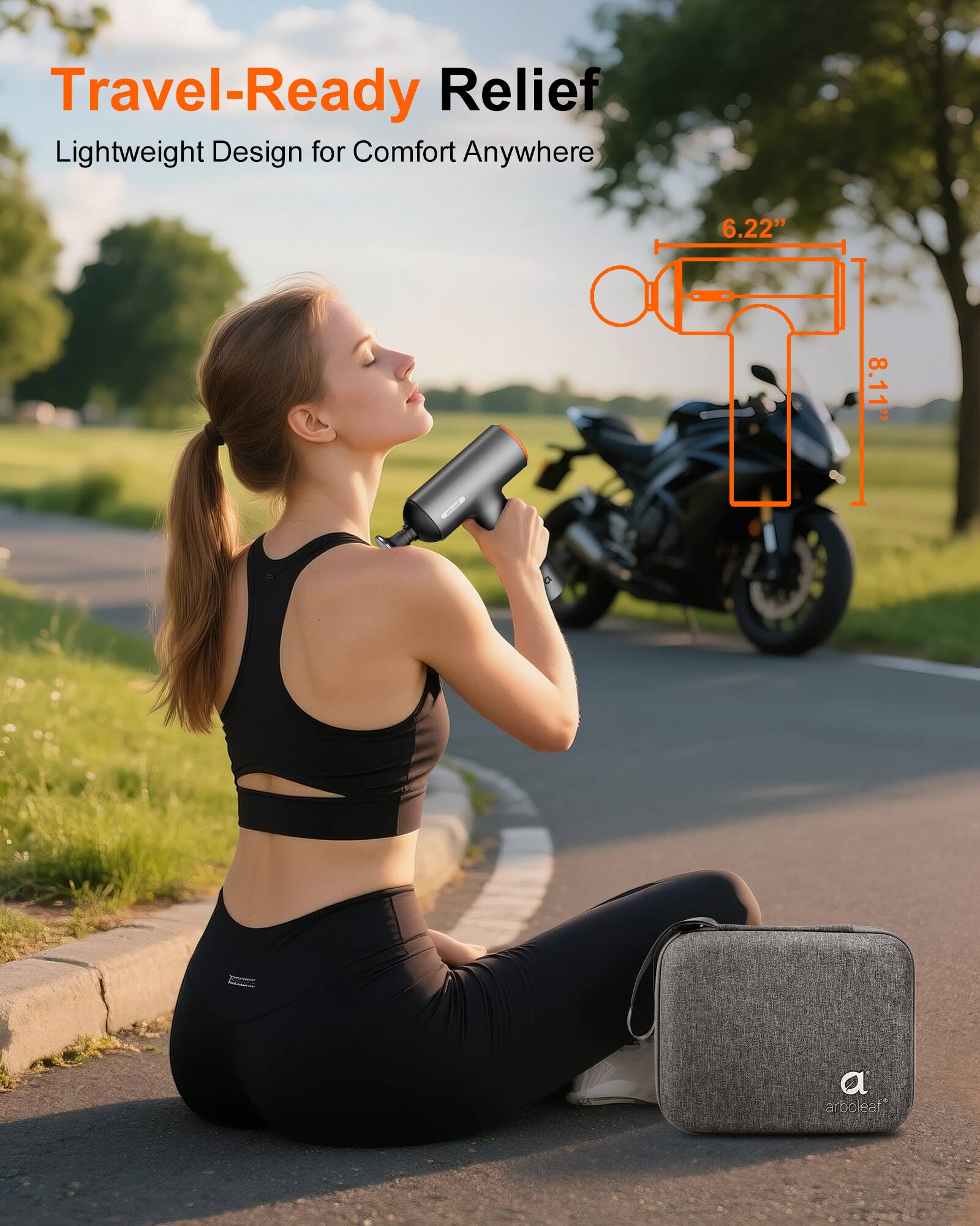 Travel-Ready Relief  
Lightweight Design for Comfort Anywhere  

6.22"  
8.11"  

a arboleaf