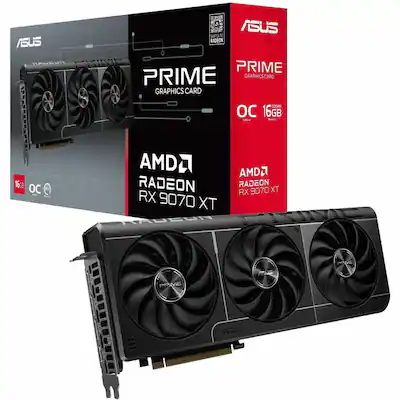 ASUS AMD Radeon RX 9070 XT Graphic Card 16 GB GDDR6 7680 x 4320 256 bit Bus Width PCI Express DisplayPort