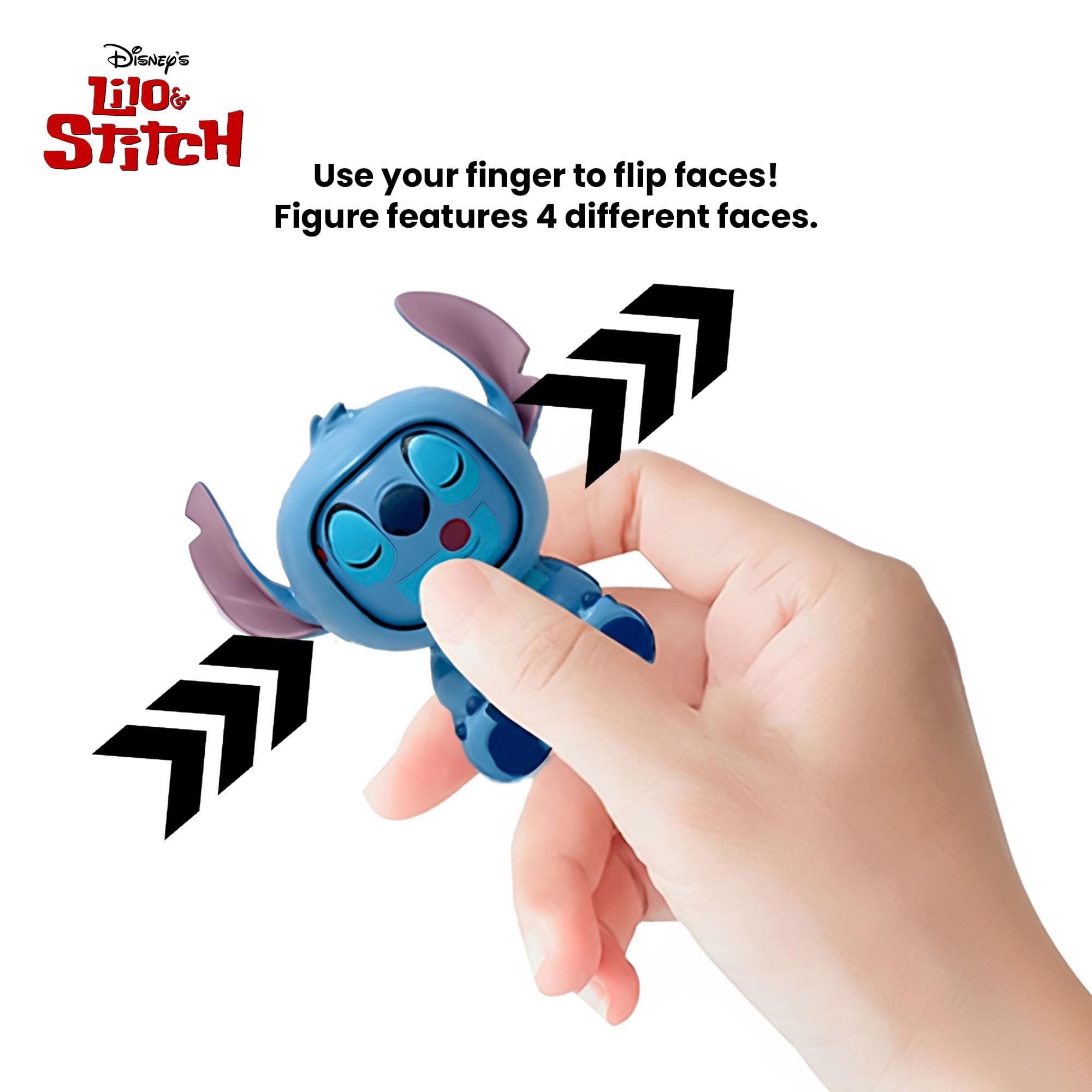 Disney's Lilo & Stitch  
Use your finger to flip faces!  
Figure features 4 different faces.