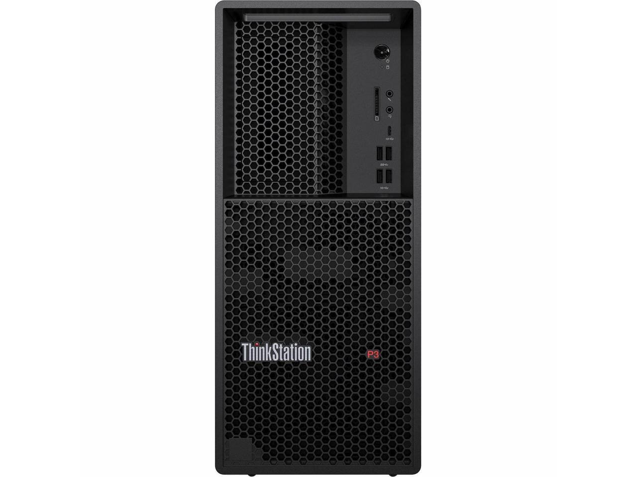 Alt View 5. Lenovo - Lenovo ThinkStation P3 Gen 2 30HT007WUS Workstation - 1 x Intel Core Ultra 7 265 - vPro Technology - 32 GB - 1 TB SSD - Black.
